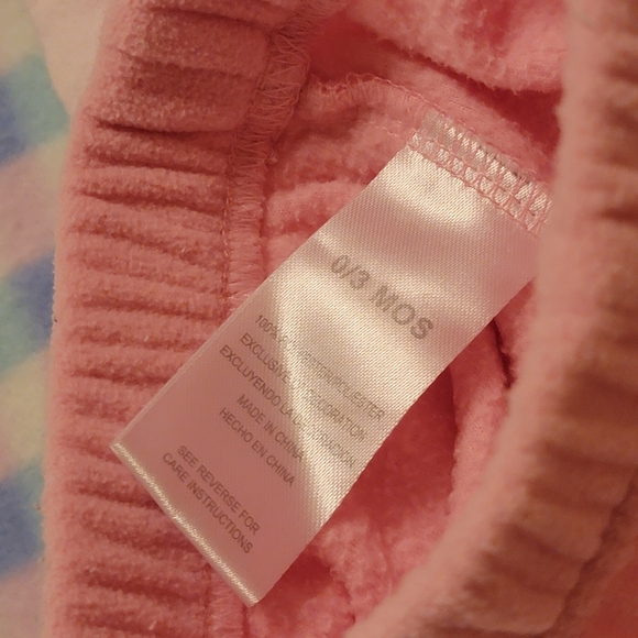 BABY WORKS ♡ Pink 'n White Baby Girl Teddy Bear 2pc Vest|Footie Pant Outfit 0-3M - Picture 10 of 16